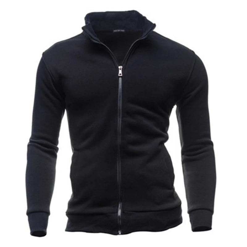 Slim Fit Hooded Zipper Jacket for Men