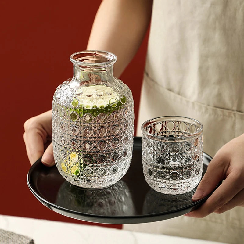 Crystal Bedside Carafe with Tumbler Glass