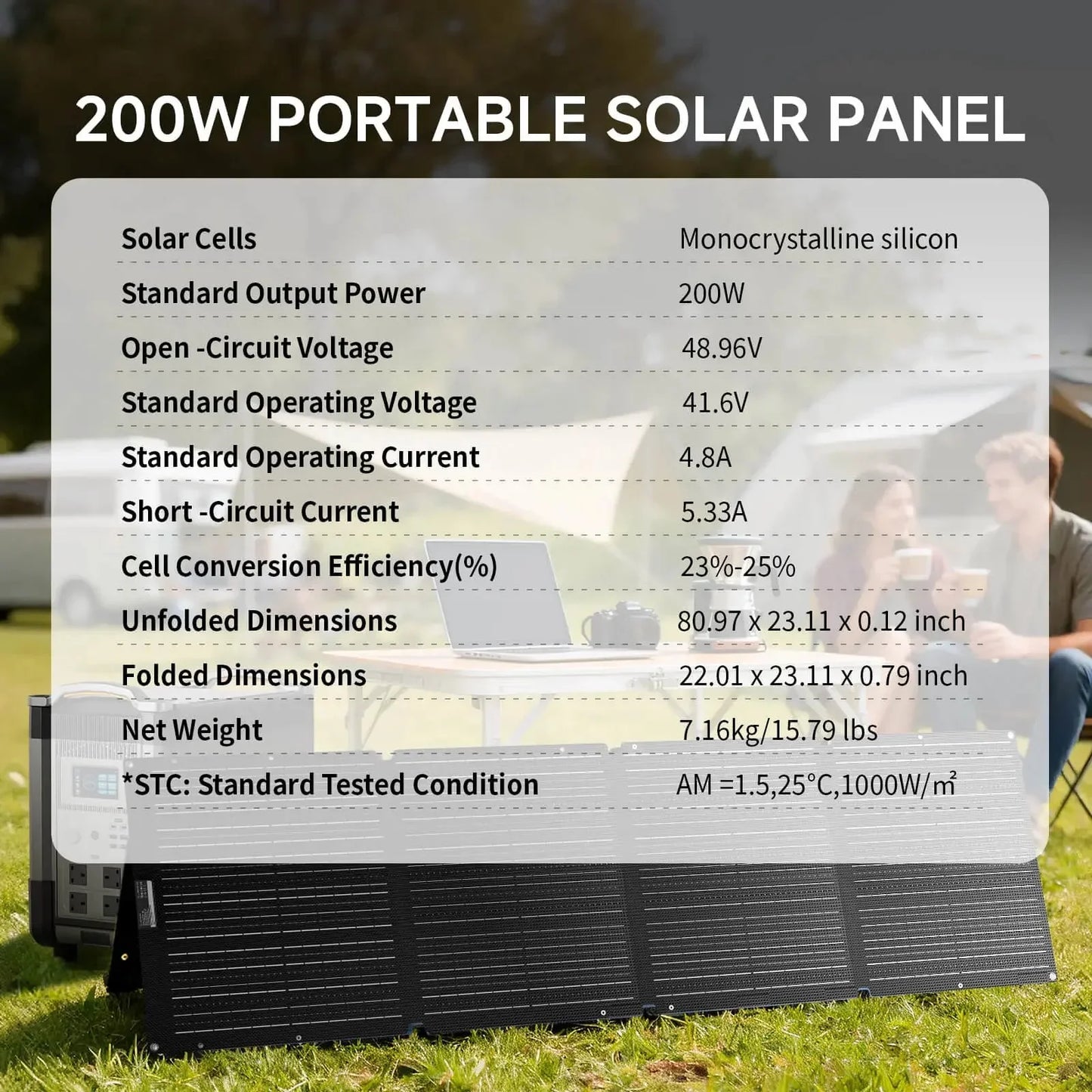 Foldable Monocrystalline Portable Solar Panel