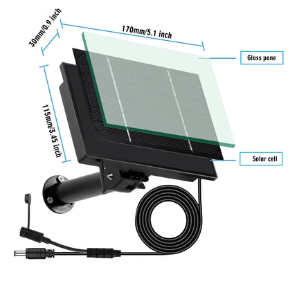 3 In1 USB TypeC Output 5V Solar Panel
