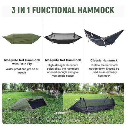 Portable Color-Matching Camping Hammock For 1-2 Persons