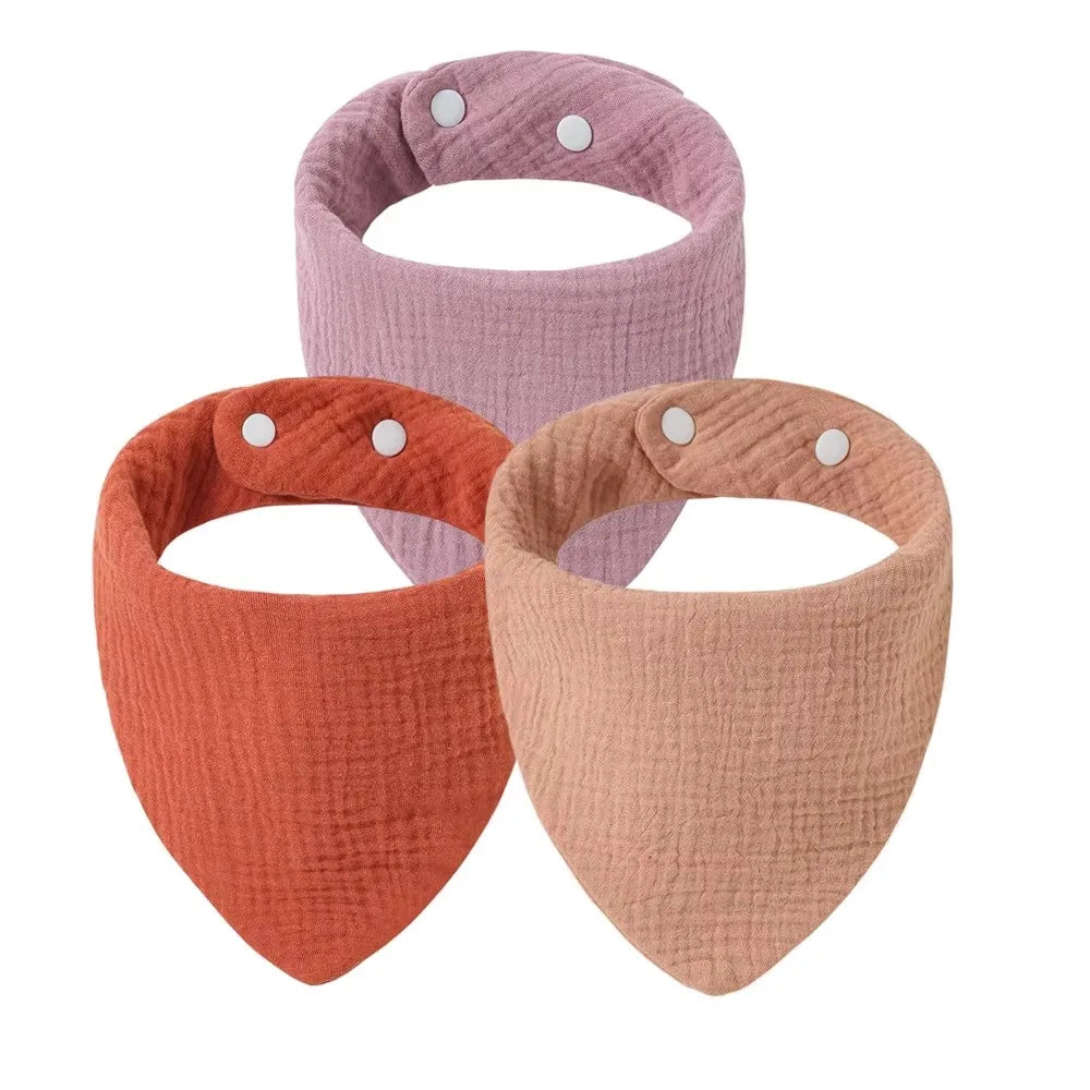 Neugeborenes Baby füttert Sabberlätzchen, Baumwollzubehör, einfarbig