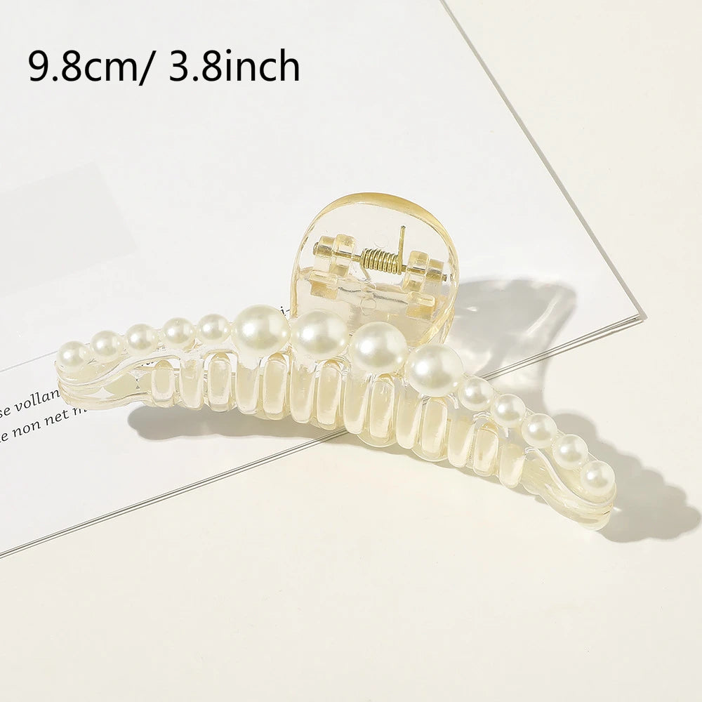 Crystal Pearls Beads Hair Clips