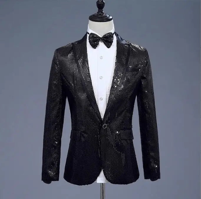 Flacher, heißer, mit Gold besetzter Herrenanzug aus Samt, 2-teiliges Set – Hochzeitsbankettkleid mit Hose