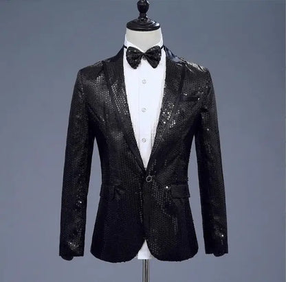 Flacher, heißer, mit Gold besetzter Herrenanzug aus Samt, 2-teiliges Set – Hochzeitsbankettkleid mit Hose