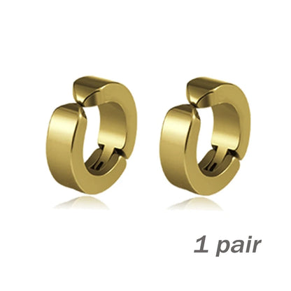 Non-Piercing Clip-On Titanium Steel Magnetic Stud Earrings