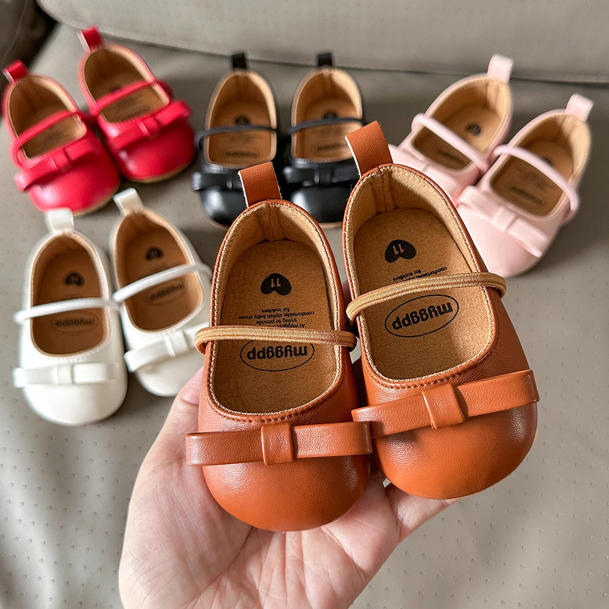 Bowknot Baby Princess Flat Leather Shoes