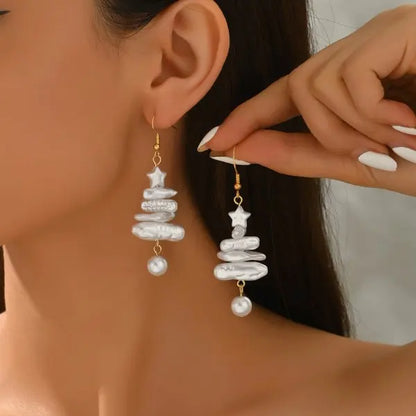 Boucles d'oreilles flocon de neige Bijoux de Noël Nouvel An
