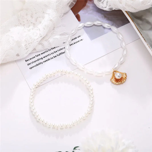 Women's Bohemian Colorful Rice Beaded Ankle Bracelet