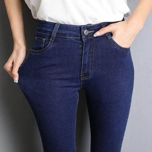 High Elastic Stretch Jeans - Women Skinny Pants