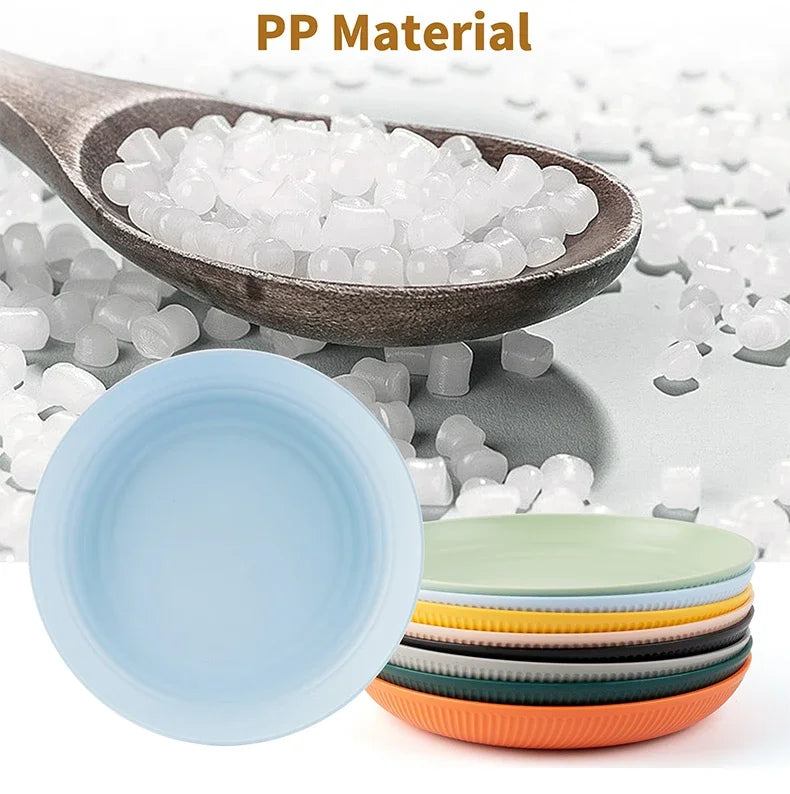 Wheat Straw Bowl Saucers Plate Dinnerware Set