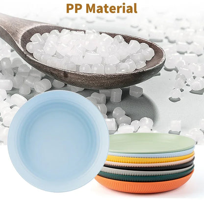 Wheat Straw Bowl Saucers Plate Dinnerware Set