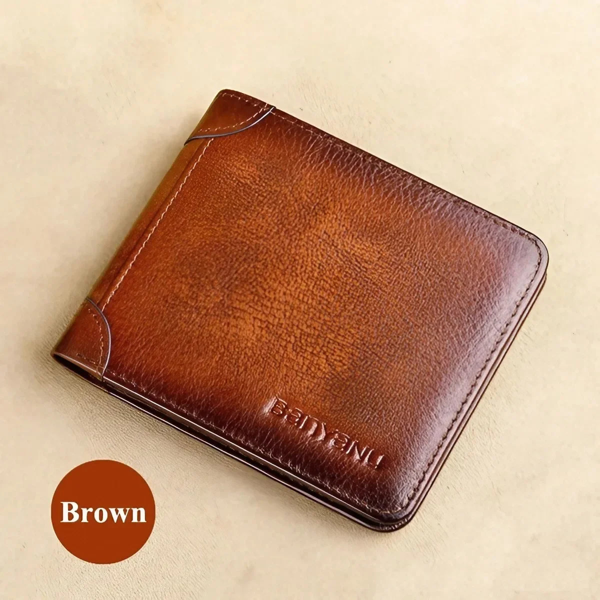 Genuine Leather RFID Blocking Wallet for Men – Slim Thin Bifold Short Wallet