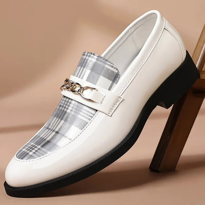 Mocassins à enfiler en cuir italien pour hommes