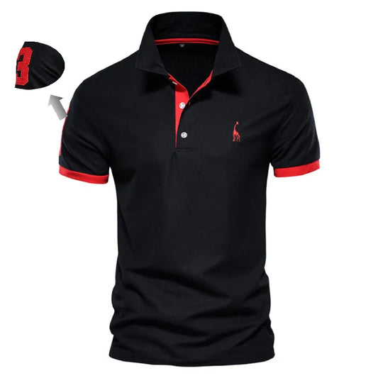 Herren-Poloshirts – Hemd mit einfarbiger Stickerei