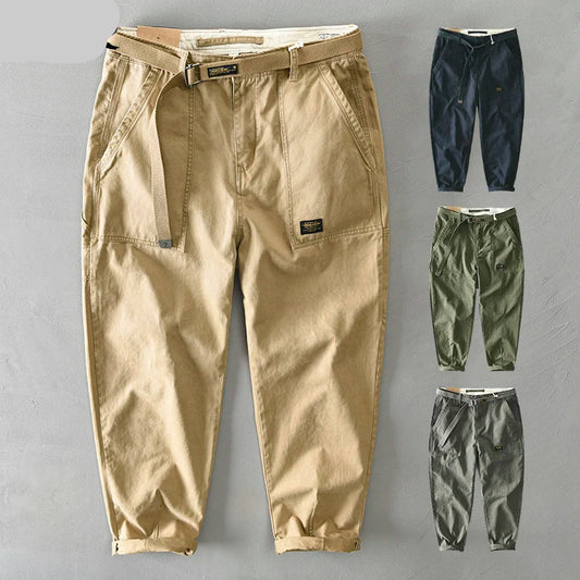 Men's Big Pocket Cotton Cargo Trouser Pants