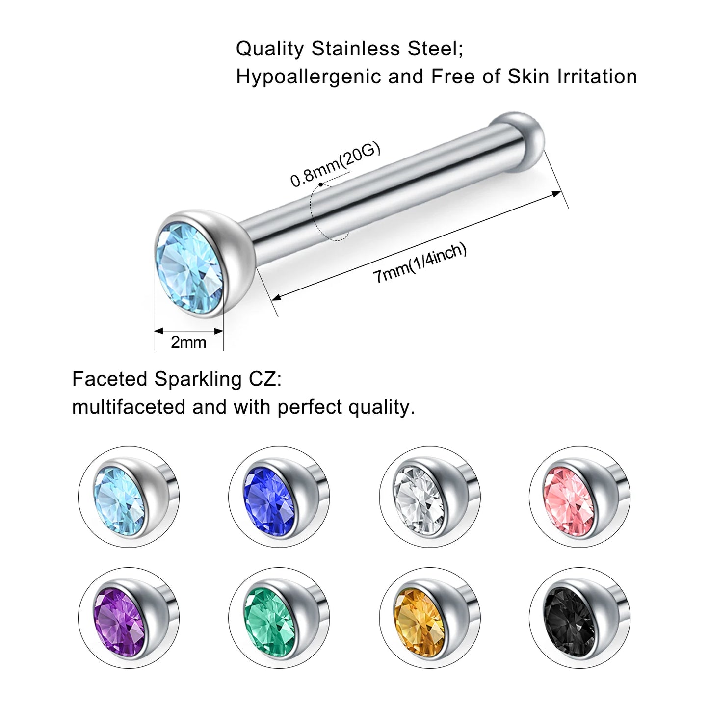 Stainless Steel Small Nose Rings