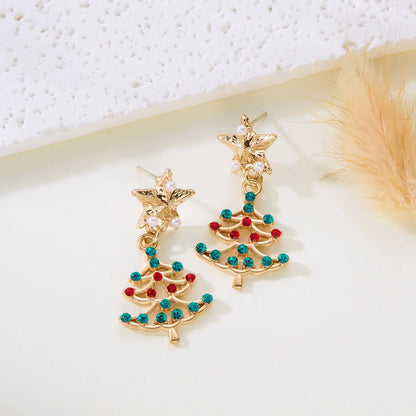 Boucles d'oreilles flocon de neige Bijoux de Noël Nouvel An