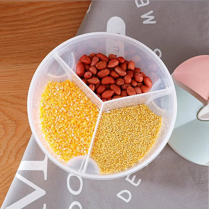 Rotating Sealed Plastic Storage Box for Kitchen Dry Food and Rice
