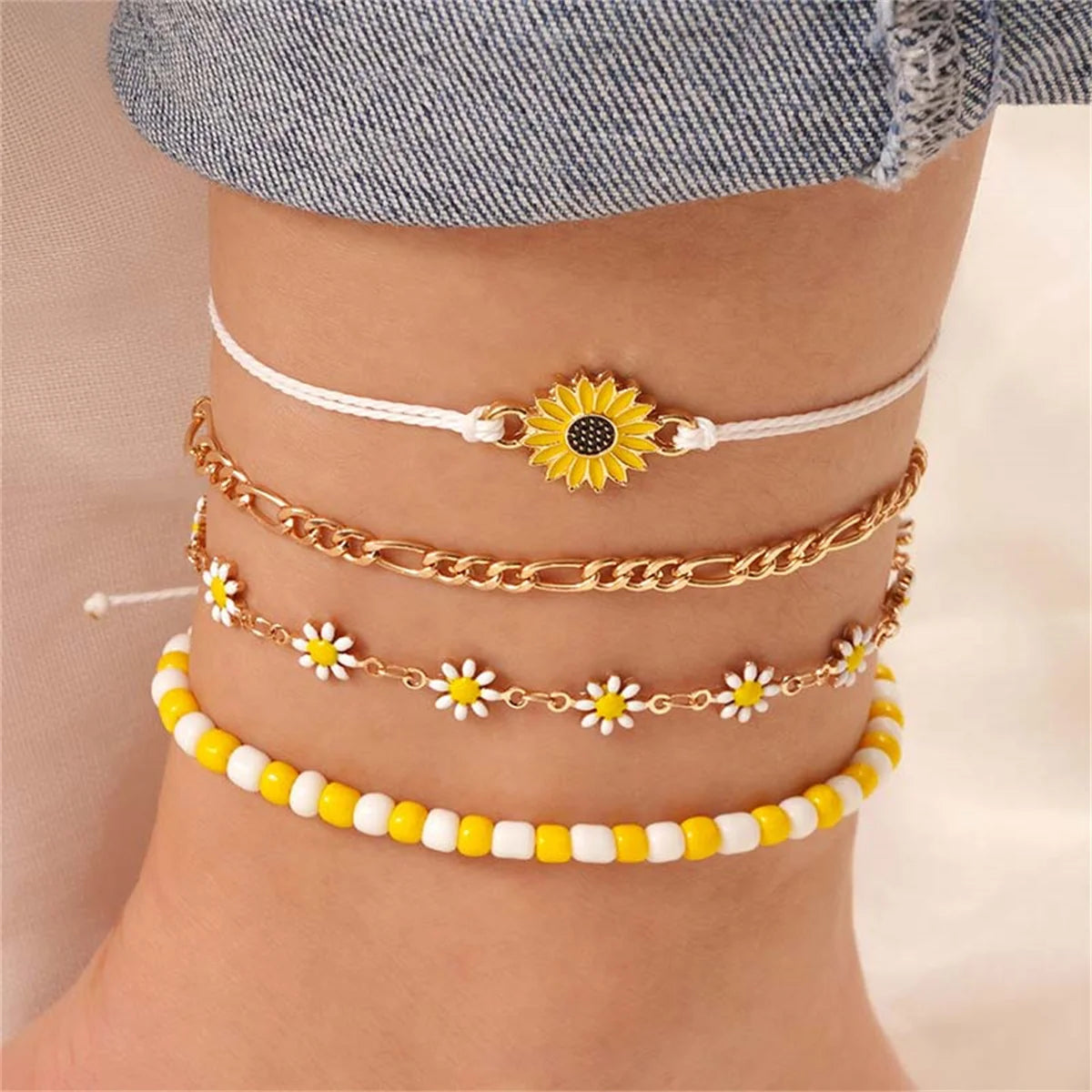 Seashell Beads Anklets