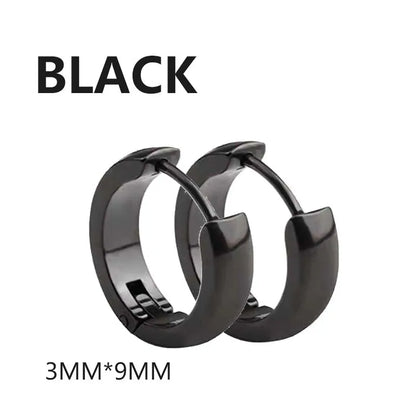 Boucles d'oreilles à tige en bois et acier inoxydable pour hommes, 1 paire