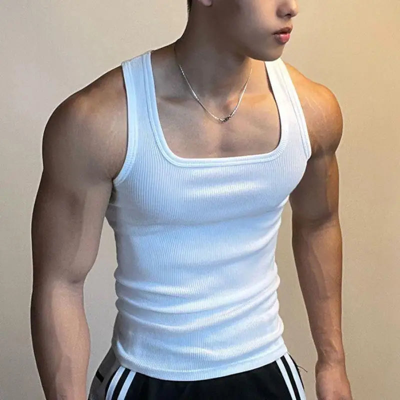 Ärmelloses Fitness-Tanktop aus Baumwolle in Übergröße für Herren