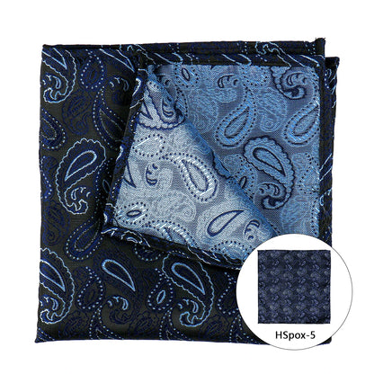 Pochette de costume homme à motif cachemire multicolore – Mouchoir de mariage tissé jacquard