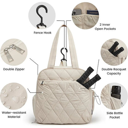 Pickleball Bag with Shoe Compartment & Waterproof Pocket – Unisex Tennis & Padel Backpack