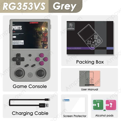 RG353V RG353VS Handheld Gam Console 3.5'' IPS Screen HDMI Output Android Linux OS Built-in Retro Emulator Player Gifts