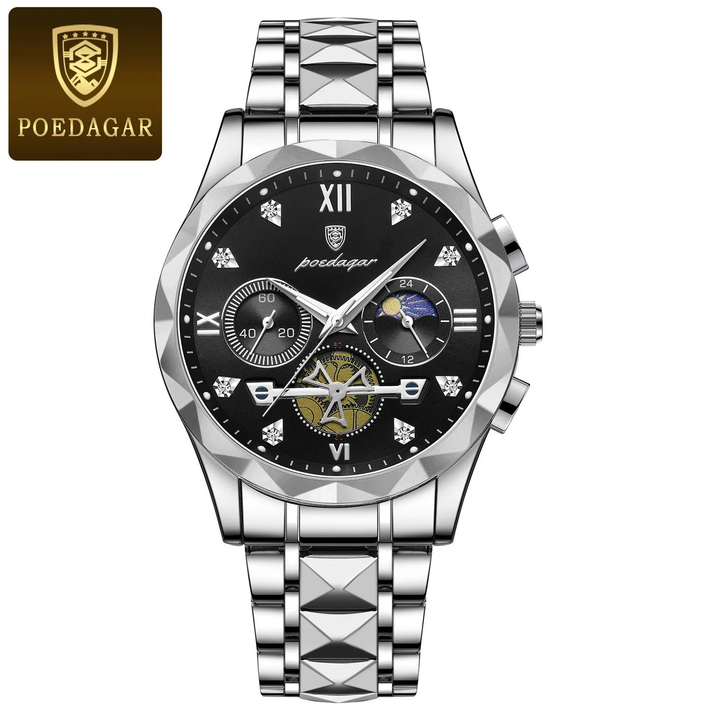 Men's Waterproof Luminous Stainless Steel Quartz Watch