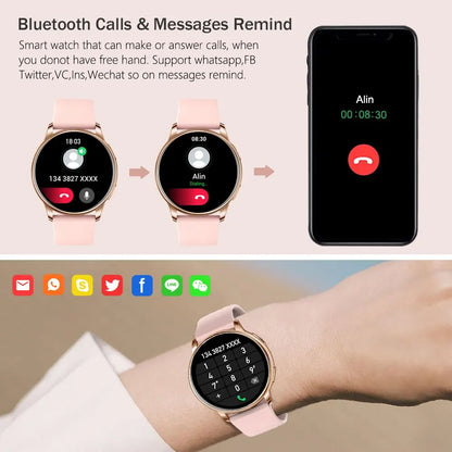 Unisex Bluetooth Call Smart Watch Fitness Tracker — Heart Rate Custom Dial