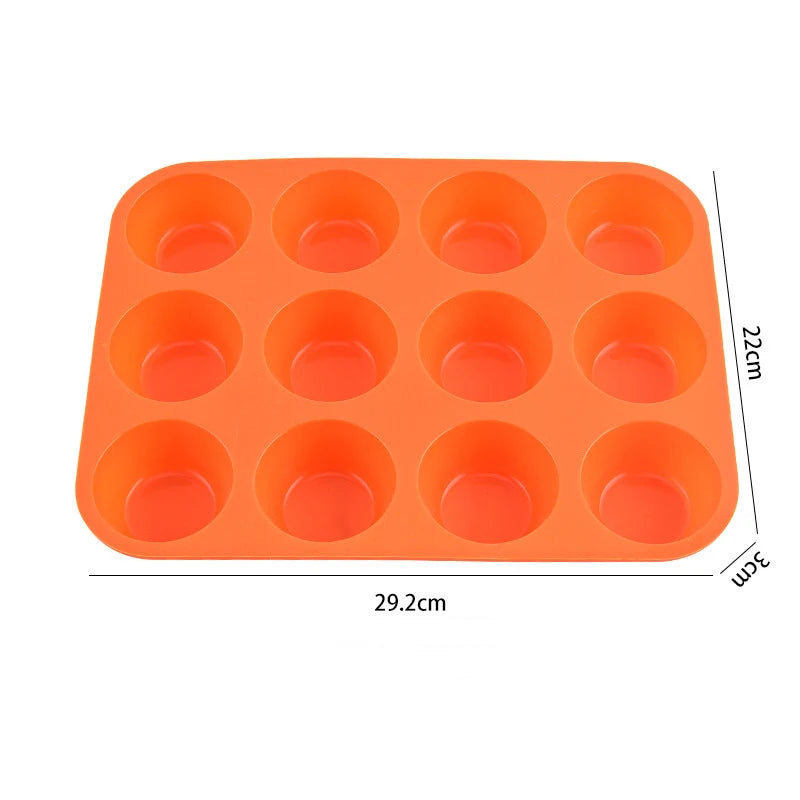 12 hole Non-Stick Silicone Muffin Baking Pan