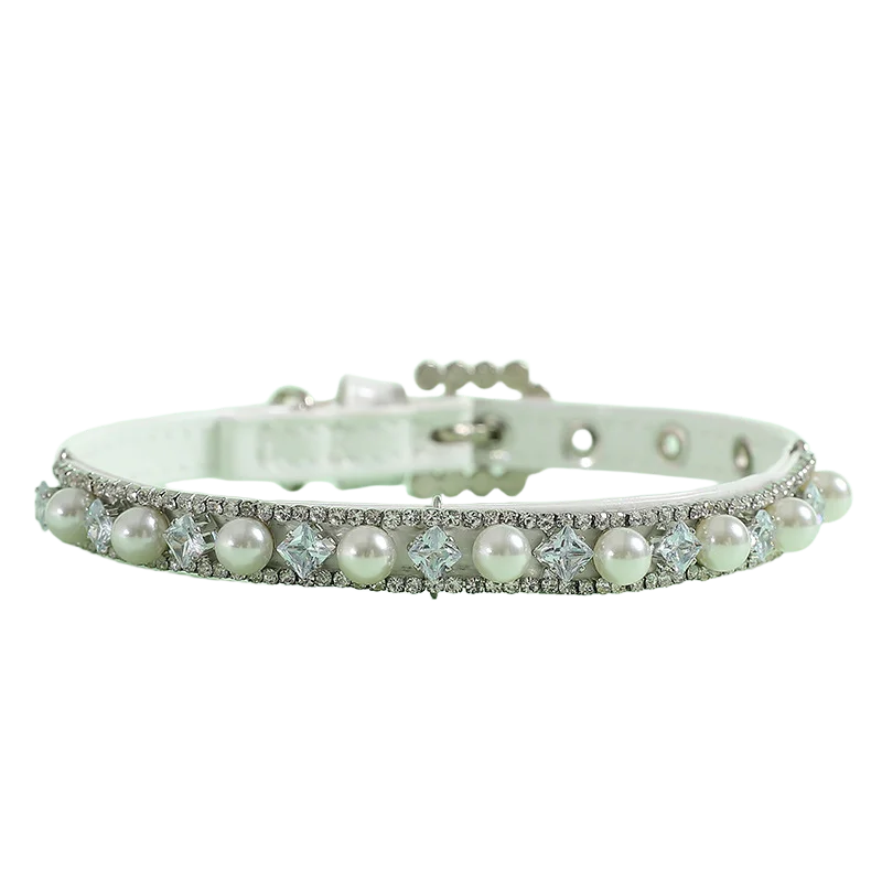 Bunte, verstellbare Halskette mit Kätzchenmotiv – Perlen-Katzenhalsband 