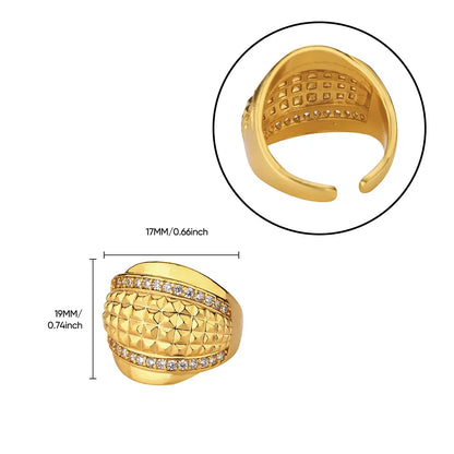 Women's Open Geometric Zircon Engagement Rings