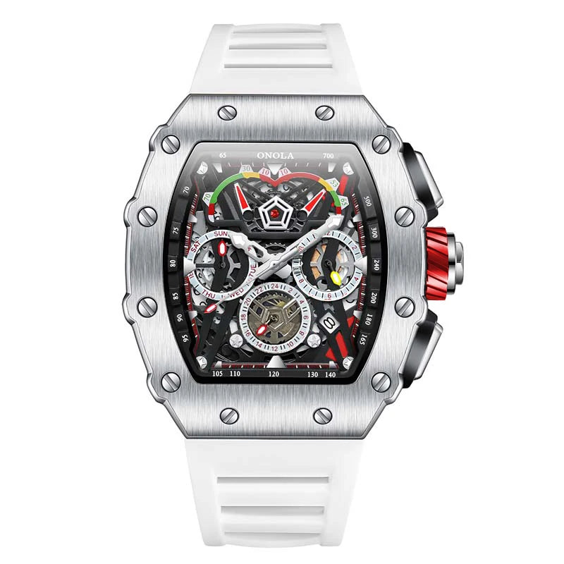 Multifunktionale wasserdichte Sport-Chronographenuhr für Herren