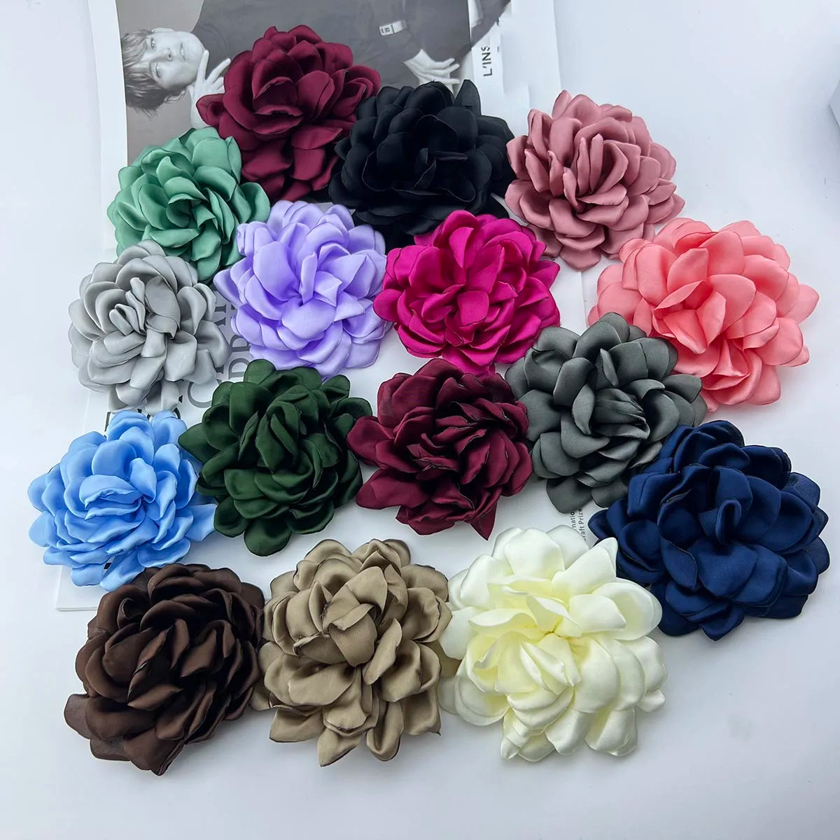 Womens Rose Flower Blazzer Brooches