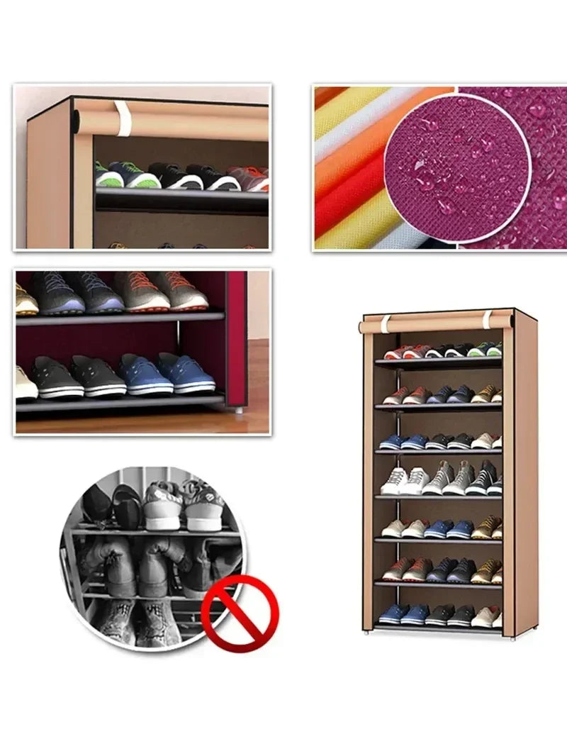 Mehrschichtiger, staubdichter Schuhschrank-Organizer