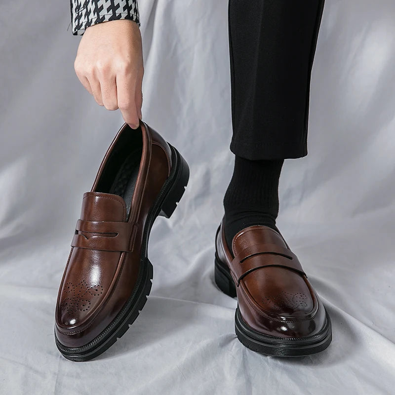 Mocassins pour hommes en cuir de haute qualité