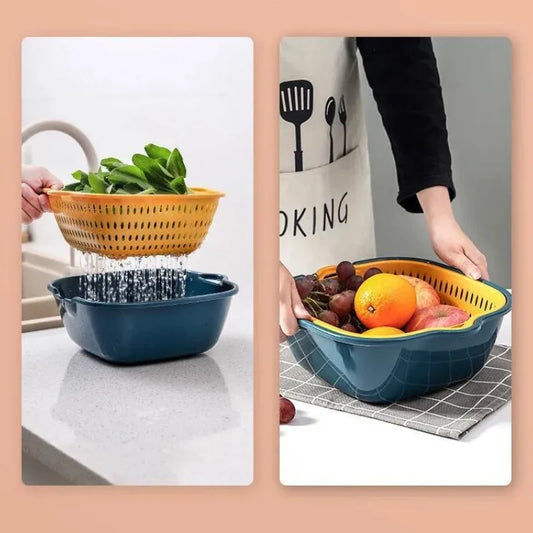 Sink Vegetable Drainer Basket - Fruit Washer Bowl