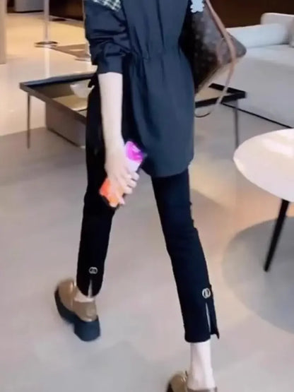 Slim-Jeans für Damen mit hohem Bund und Stretchanteil