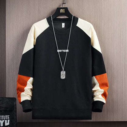 Men'S Hoody Casual Patchwork Sweatshirt