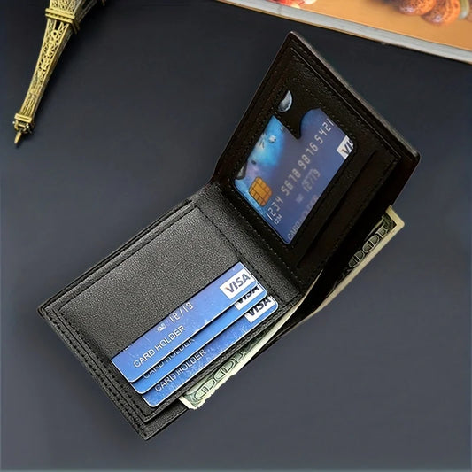 Men's Bifold Wallet – Slim Faux Leather Credit Card Holder