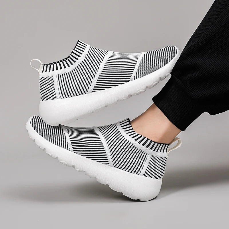 Atmungsaktive Damen-Sneaker aus Mesh – Bequeme Slipper zum Hineinschlüpfen, leichte Schuhe mit weicher Sohle