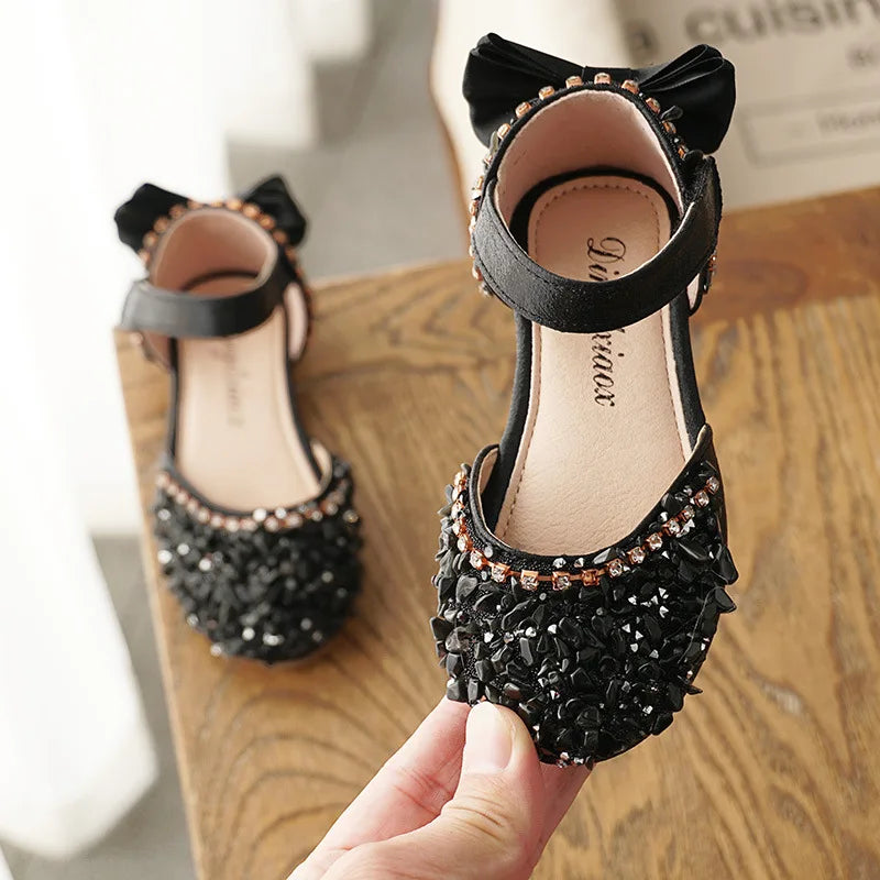 
Sequins Bow Girls Casual Dance Flat Sandals
