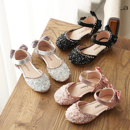 
Sequins Bow Girls Casual Dance Flat Sandals

