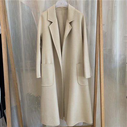 Women's Handmade Double-Sided Woollen Long Coat