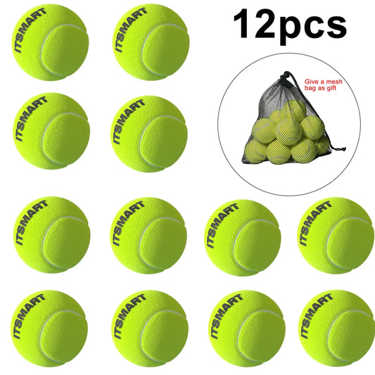 Lot de 6/12 balles de tennis à haute élasticité avec sac