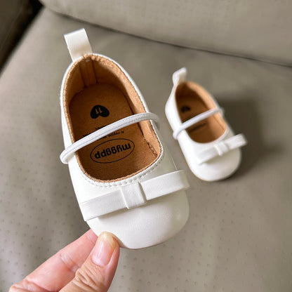 Bowknot Baby Princess Flat Leather Shoes