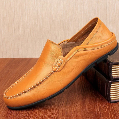 Casual Loafers Genuine Leather Light Breathable Slip on Boat