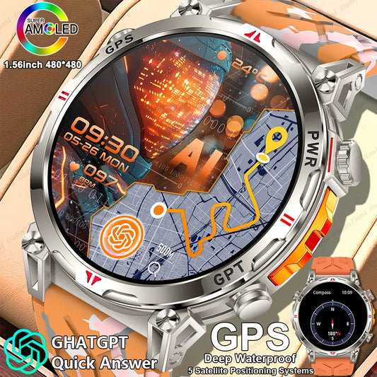 Unisex T-Rex3 GPS Sports Smartwatch – Fitness Tracker Heart Rate Monitor 3ATM Waterproof Smart Watch